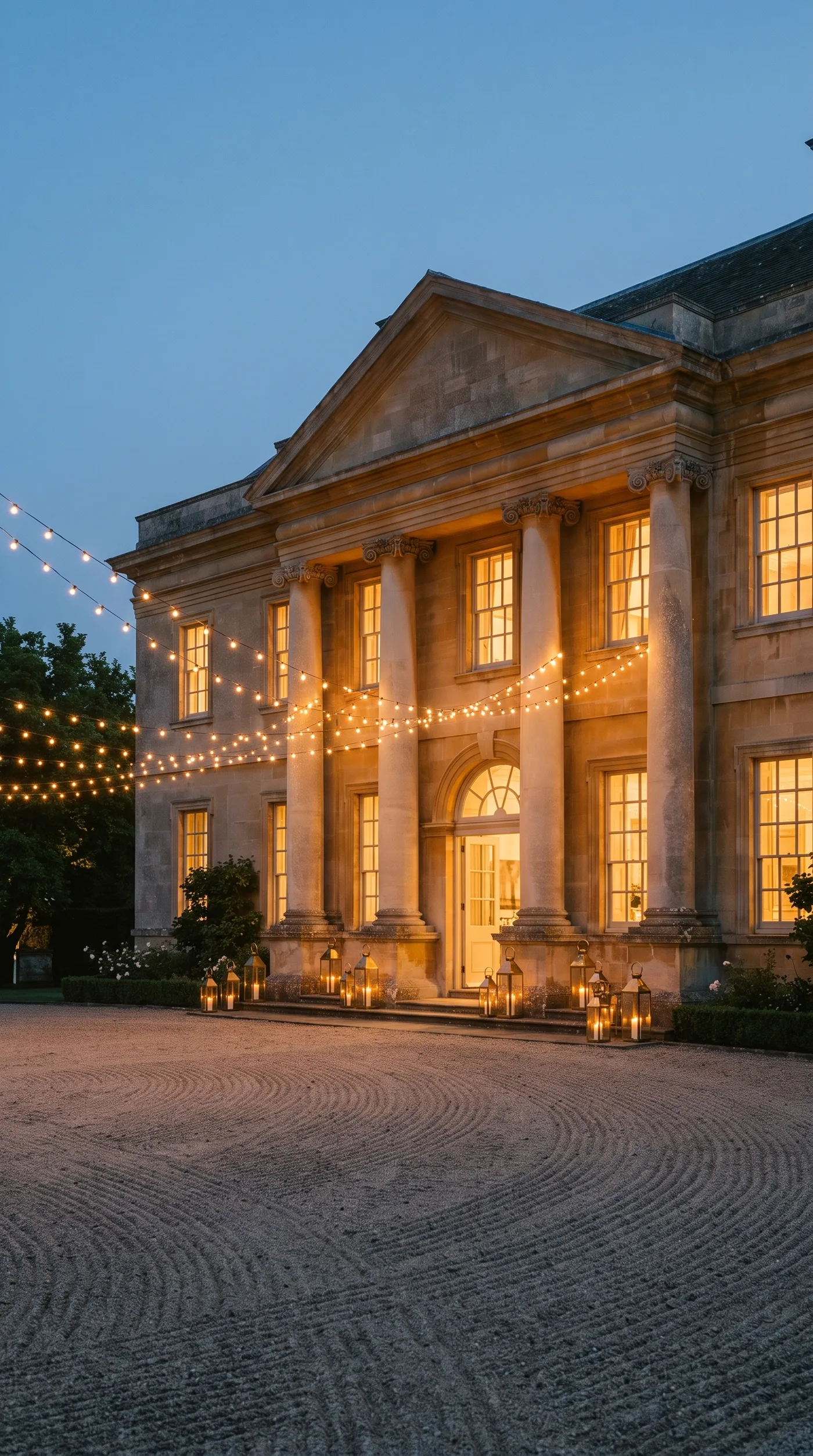 Die Villa in der Abendsonne